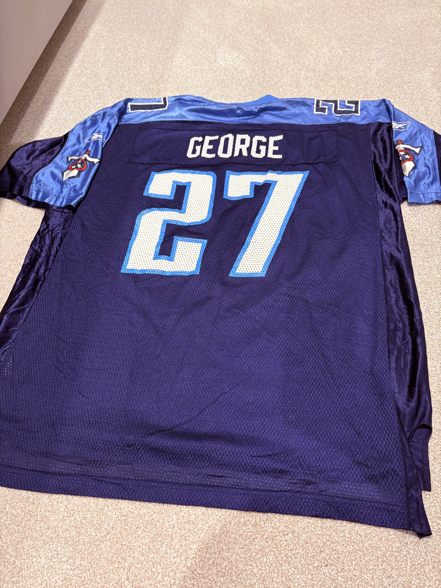 Reebok Tennessee Titans Eddie George #27 NFL Jersey Sz XL