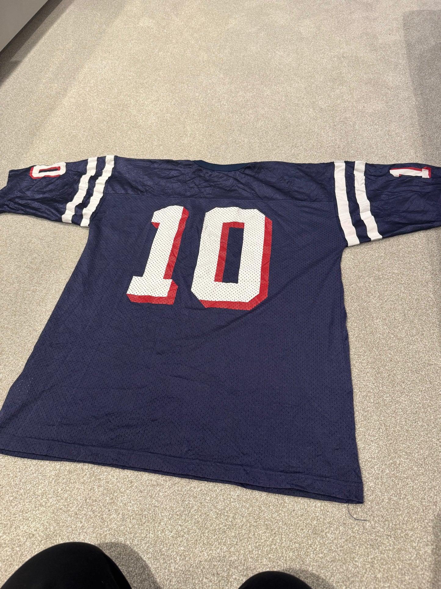 Vtg Nike Eli Manning #10 Ole Miss Rebels Team Football Jersey Mens Large