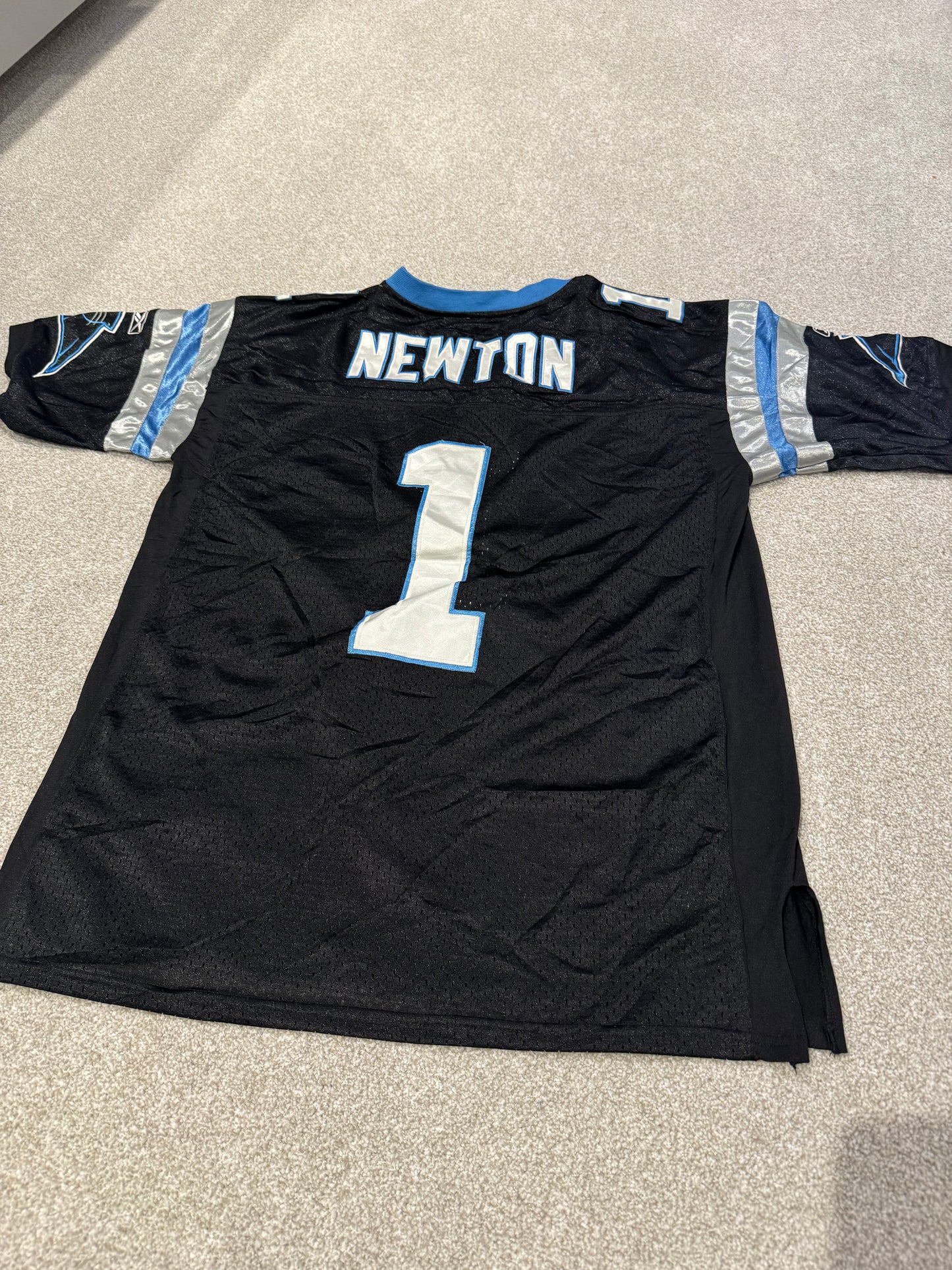 Authentic On Field SZ 48 Reebok Cam Newton Home Carolina Panthers #1 NFL Jersey