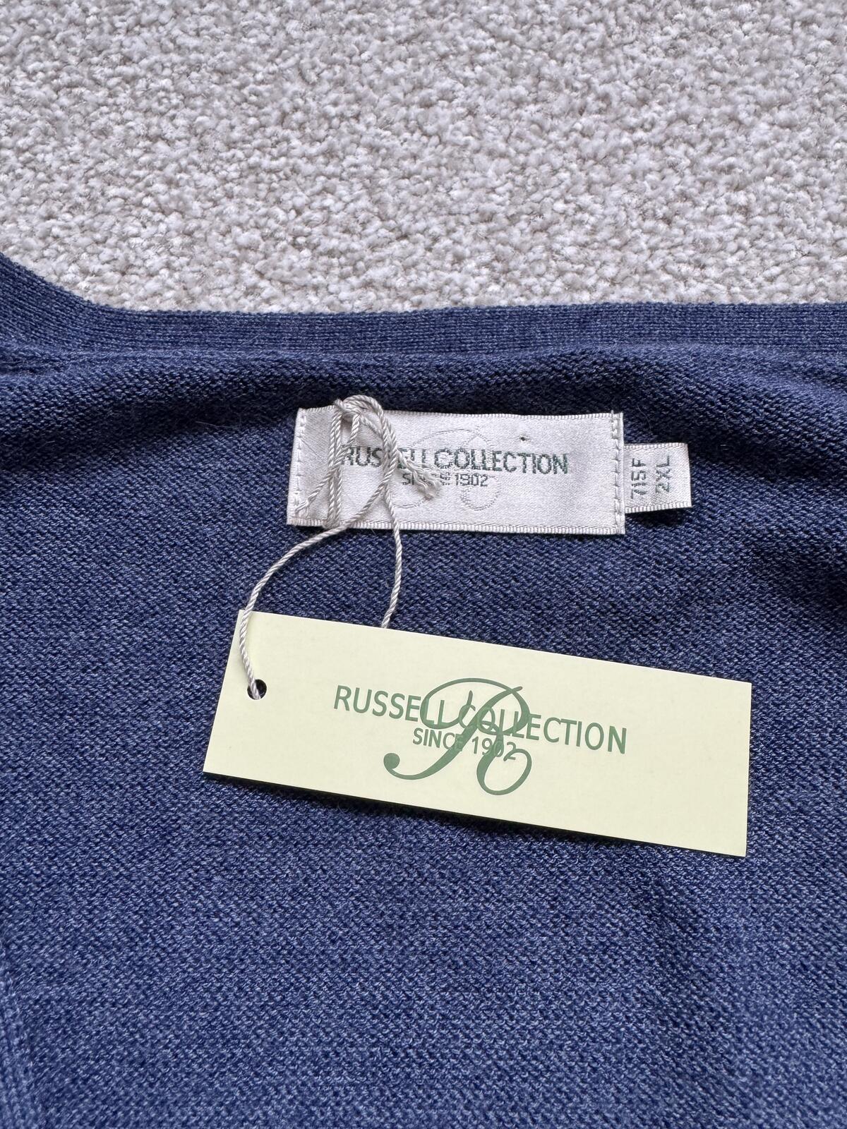 Russell Collection Ladies Denim Marl Cardigan M