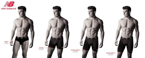 New Balance Men's Mesh 5" No Fly Boxer Brief (4 Pack) Boxer Briefs (pack of 4)
