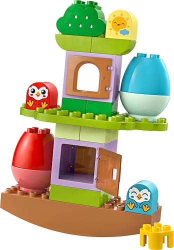 LEGO DUPLO My First Balancing & Stacking Tree - Toddler Learning Toy for 1+ Year Old Girls & Boys - Fine Motor Skills Building Set with 2 Bird Figures - 10440