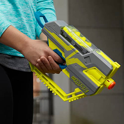 Nerf Hyper Fuel-20 Blaster, 20 Nerf Hyper Rounds, Up to 110 FPS Velocity, Hopper Fed, 20-Round Capacity, Easy Reload, Eyewear Included