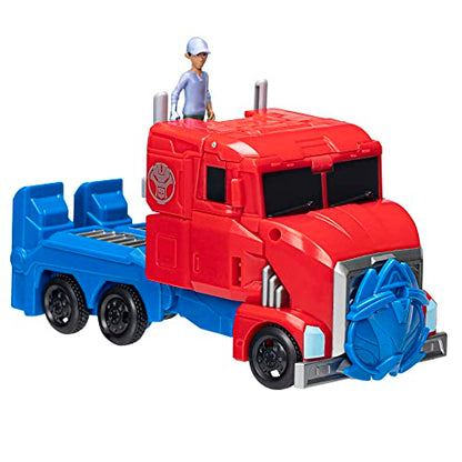 Transformers Spielzeug EarthSpark Spin Changer Bumblebee Action-Figur (20 cm) mit Mo Malto Figur (5 cm), ab 6 Jahren