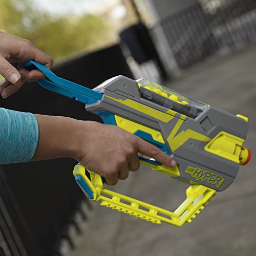 Nerf Hyper Fuel-20 Blaster, 20 Nerf Hyper Rounds, Up to 110 FPS Velocity, Hopper Fed, 20-Round Capacity, Easy Reload, Eyewear Included