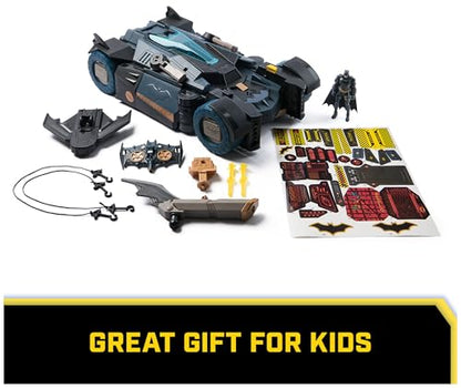 DC Batman, Ultimate Transforming Batmobile Playset, 2-in-1 Batman Playset with Exclusive Figure and Glider, Lights and Sounds, Kids Toys for Boys and Girls 4+