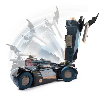 DC Batman, Ultimate Transforming Batmobile Playset, 2-in-1 Batman Playset with Exclusive Figure and Glider, Lights and Sounds, Kids Toys for Boys and Girls 4+