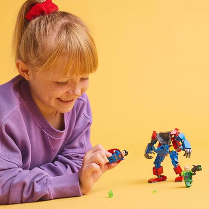 LEGO DC Superman Mech vs. Lex Luthor, Super Heroes Toy with 2 Minifigures, a Stud Shooter & Kryptonite - Buildable Figure Set - Gift 6 Plus Year Old Boys & Girls 76302