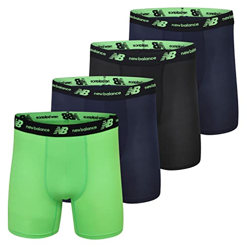New Balance Men's Mesh 5" No Fly Boxer Brief (4 Pack) Boxer Briefs (pack of 4)