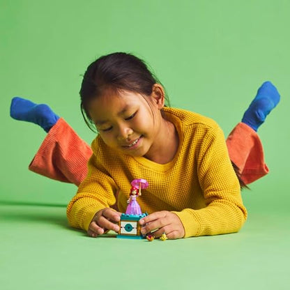 LEGO ǀ Disney Princess Twirling Ariel - Spinning Toy with a Mini Doll & Flounder Figure plus Accessories incl. a Diamond & Key - Gift for 5+ Year Old Girls - 43259