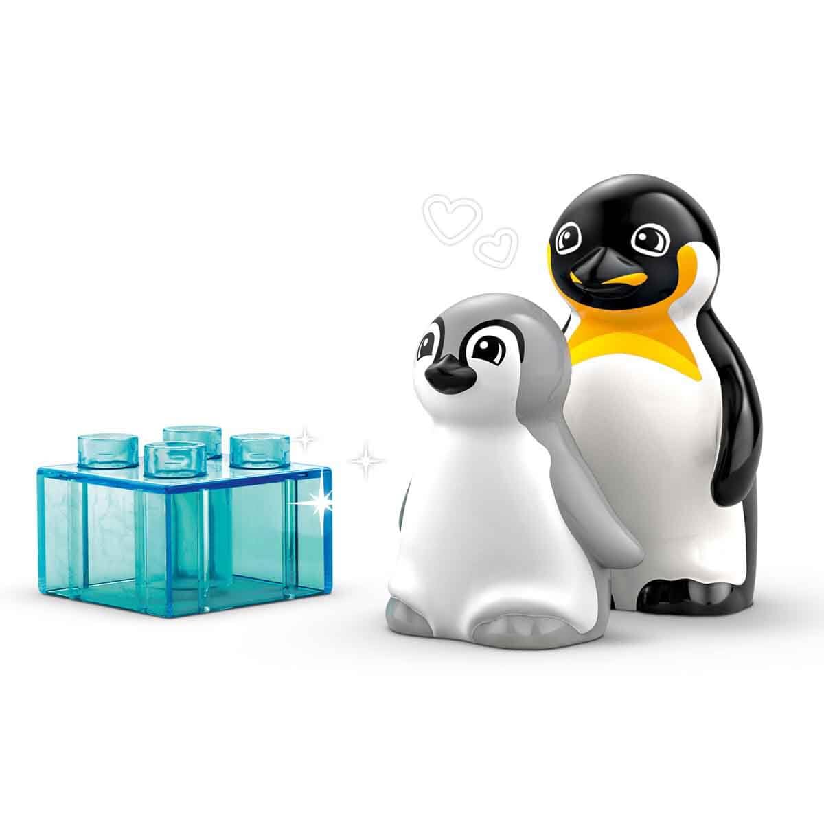 LEGO DUPLO Wild Animal Families: Penguins & Lions - Fine Motor Skills Toy for 2+ Year Old Girls & Boys - Toddler Learning Toy incl. 4 Animal Figures & Accessories - Gift Idea - 10442