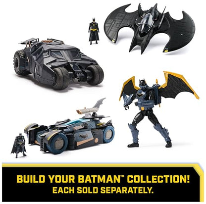 DC Batman, Ultimate Transforming Batmobile Playset, 2-in-1 Batman Playset with Exclusive Figure and Glider, Lights and Sounds, Kids Toys for Boys and Girls 4+