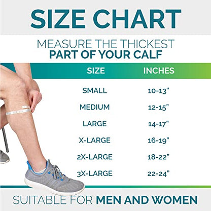 Calf Compression Sleeve - Leg Compression Socks for Shin Splint, & Calf Pain Relief - Men, Women, and Runners - Calf Guard for Running, Cycling, Maternity, Travel, Nurses