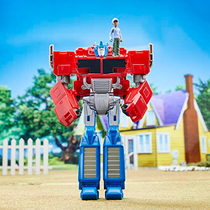 Transformers Spielzeug EarthSpark Spin Changer Bumblebee Action-Figur (20 cm) mit Mo Malto Figur (5 cm), ab 6 Jahren