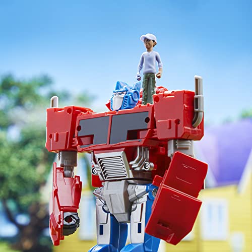 Transformers Spielzeug EarthSpark Spin Changer Bumblebee Action-Figur (20 cm) mit Mo Malto Figur (5 cm), ab 6 Jahren