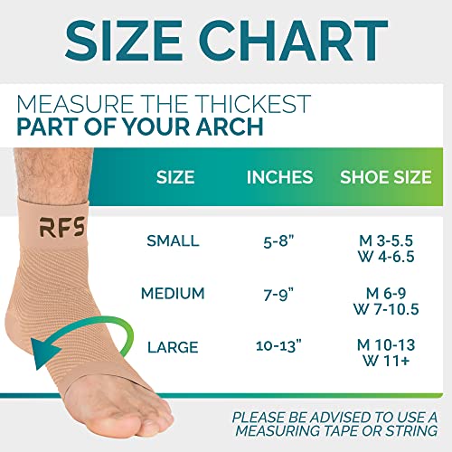 Run Forever Sports Plantar Fasciitis Foot Compression Sleeves (Pair) - Lightweight Ankle Brace