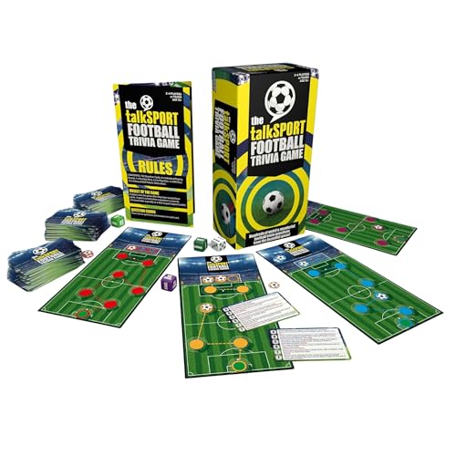TalkSPORT Official Football Trivia Board Game | Test Your Knowledge with Hundreds of Questions | Fast-Paced Family Quiz for Football Fans | Party Game for Adults, Kids & Sports Lovers | 2+ Players
