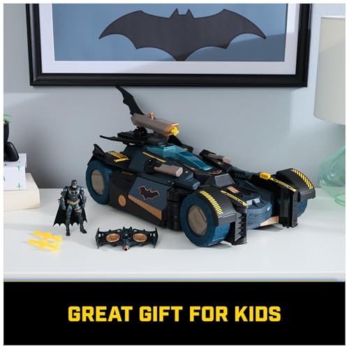 DC Batman, Ultimate Transforming Batmobile Playset, 2-in-1 Batman Playset with Exclusive Figure and Glider, Lights and Sounds, Kids Toys for Boys and Girls 4+