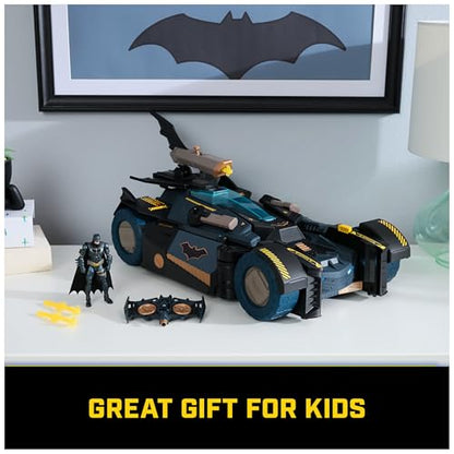 DC Batman, Ultimate Transforming Batmobile Playset, 2-in-1 Batman Playset with Exclusive Figure and Glider, Lights and Sounds, Kids Toys for Boys and Girls 4+