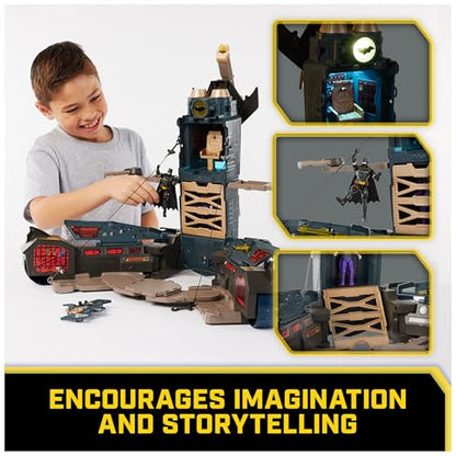 DC Batman, Ultimate Transforming Batmobile Playset, 2-in-1 Batman Playset with Exclusive Figure and Glider, Lights and Sounds, Kids Toys for Boys and Girls 4+