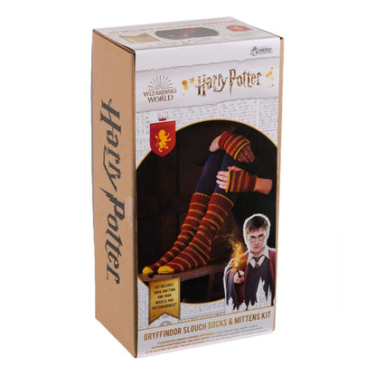 Harry Potter Wizarding World Hogwarts Gryffindor Slouch Socks and Mittens Knitting Kit