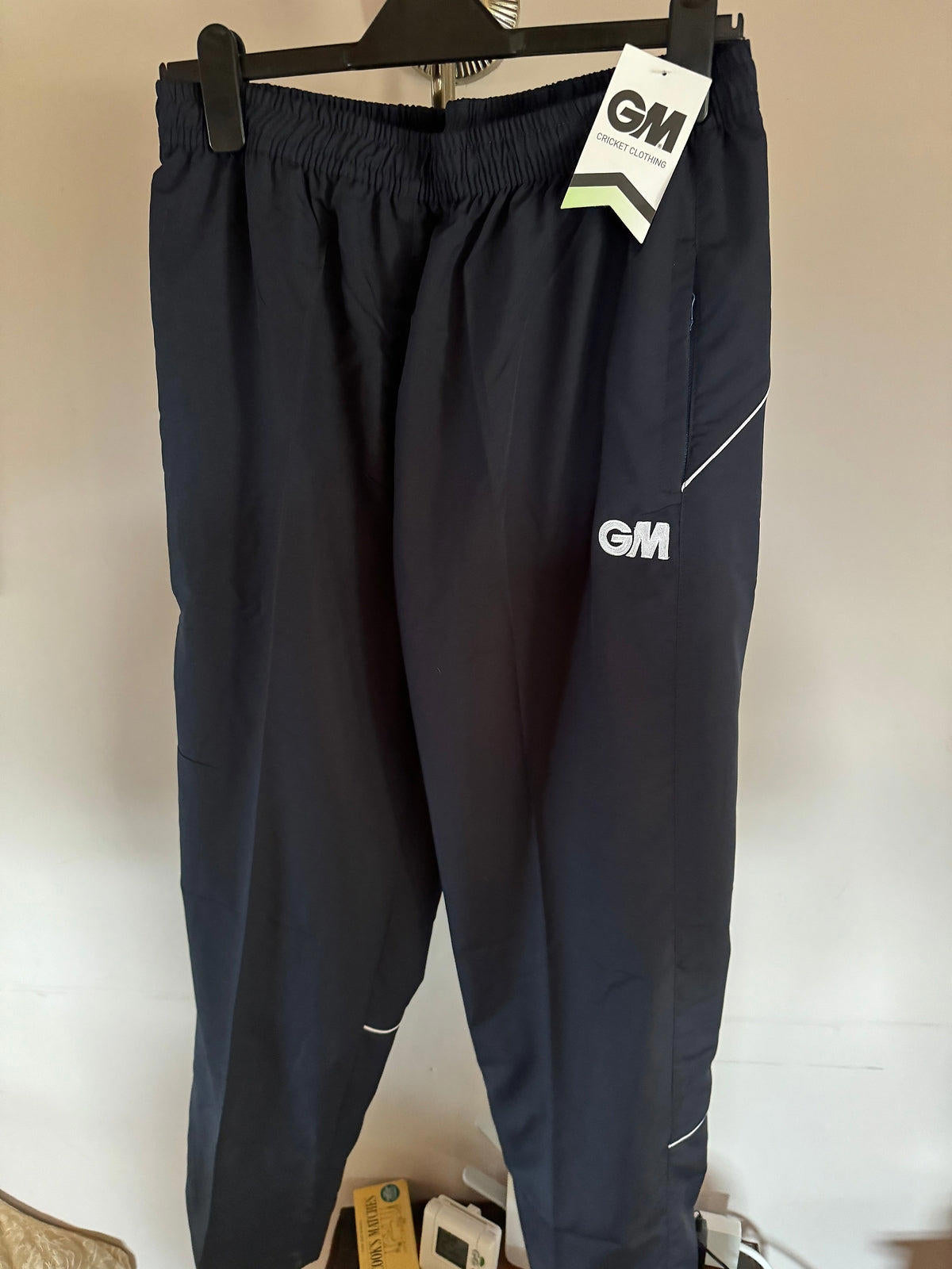 GM Gunn & Moore Boys Cricket Track Trousers Navy Small Boys W25/26