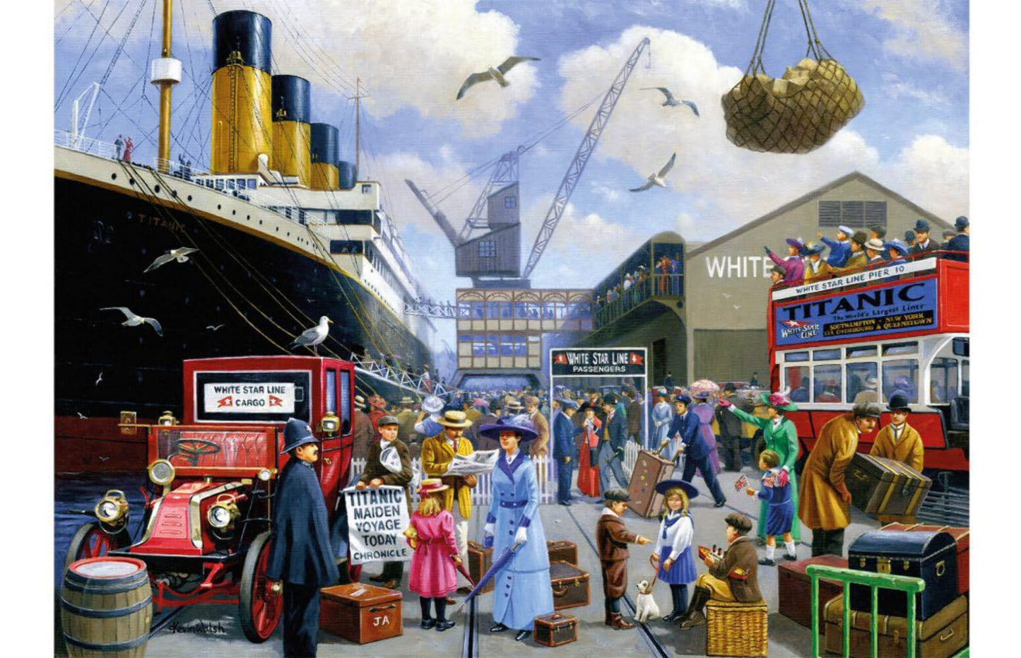 Kevin Walsh K33015 Nostalgia Titanic Maiden Voyage 1000 Piece Jigsaw Puzzle