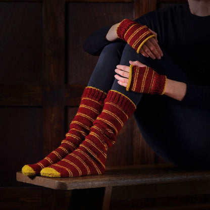 Harry Potter Wizarding World Hogwarts Gryffindor Slouch Socks and Mittens Knitting Kit