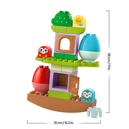 LEGO DUPLO My First Balancing & Stacking Tree - Toddler Learning Toy for 1+ Year Old Girls & Boys - Fine Motor Skills Building Set with 2 Bird Figures - 10440