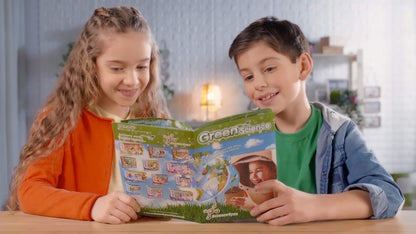 Science 4 You Green Science Kit for Kids Ages 6+ w/ 15+ Science Experiments: Cress Seeds for Kids to Grow, 60pcs Puzzle, Garden Windmill, Rocket Launcher, Eco Friendly Gift and Toy for Boys and Girls