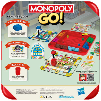 Hasbro Gaming Monopoly GO! Strategy Game for 8+ Year Old Kids, for 2-4 Players, Family Party Games for Children and Adults