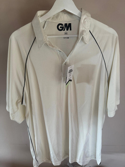 GM Gunn & Moore Cricket Premier Club Shirt Short Sleeve Navy XXL