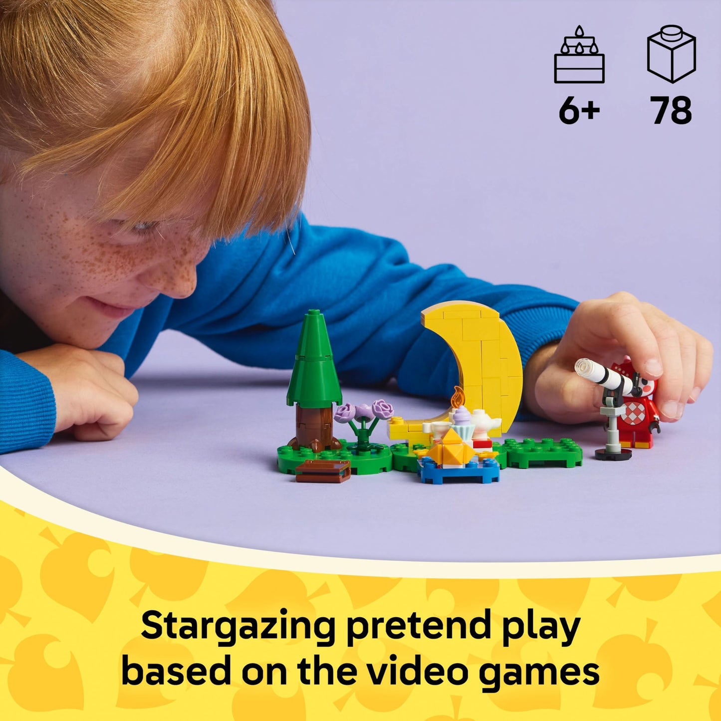 LEGO Animal Crossing Stargazing with Celeste, Creative Astronomy Toy Set for 6 Plus Year Old Girls & Boys, with Character Minifigure and Telescope, Birthday Gift Idea, Great for fun Role Play 77053