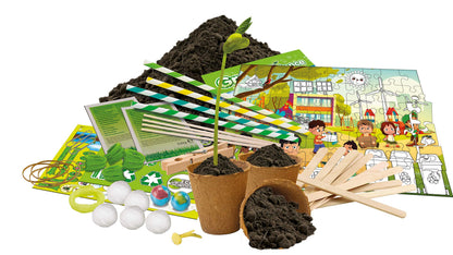 Science 4 You Green Science Kit for Kids Ages 6+ w/ 15+ Science Experiments: Cress Seeds for Kids to Grow, 60pcs Puzzle, Garden Windmill, Rocket Launcher, Eco Friendly Gift and Toy for Boys and Girls