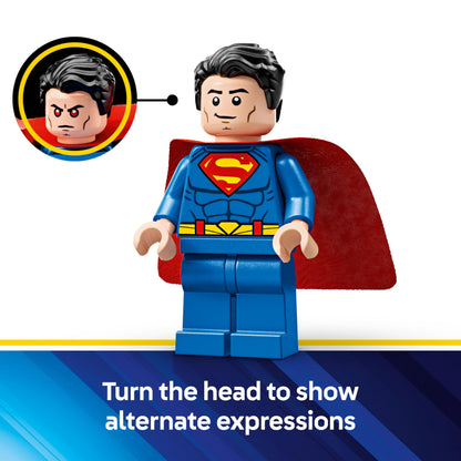 LEGO DC Superman Mech vs. Lex Luthor, Super Heroes Toy with 2 Minifigures, a Stud Shooter & Kryptonite - Buildable Figure Set - Gift 6 Plus Year Old Boys & Girls 76302
