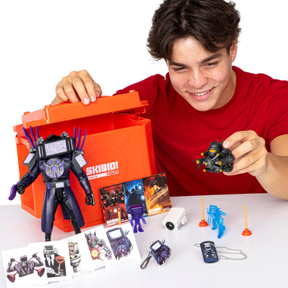 SKIBIDI Toilet Giant Mystery Loot Box, with 20 Mystery Surprises, YouTube Animation Sensation, Exclusive Mystery Figures, Officially Licensed Toilet Merch