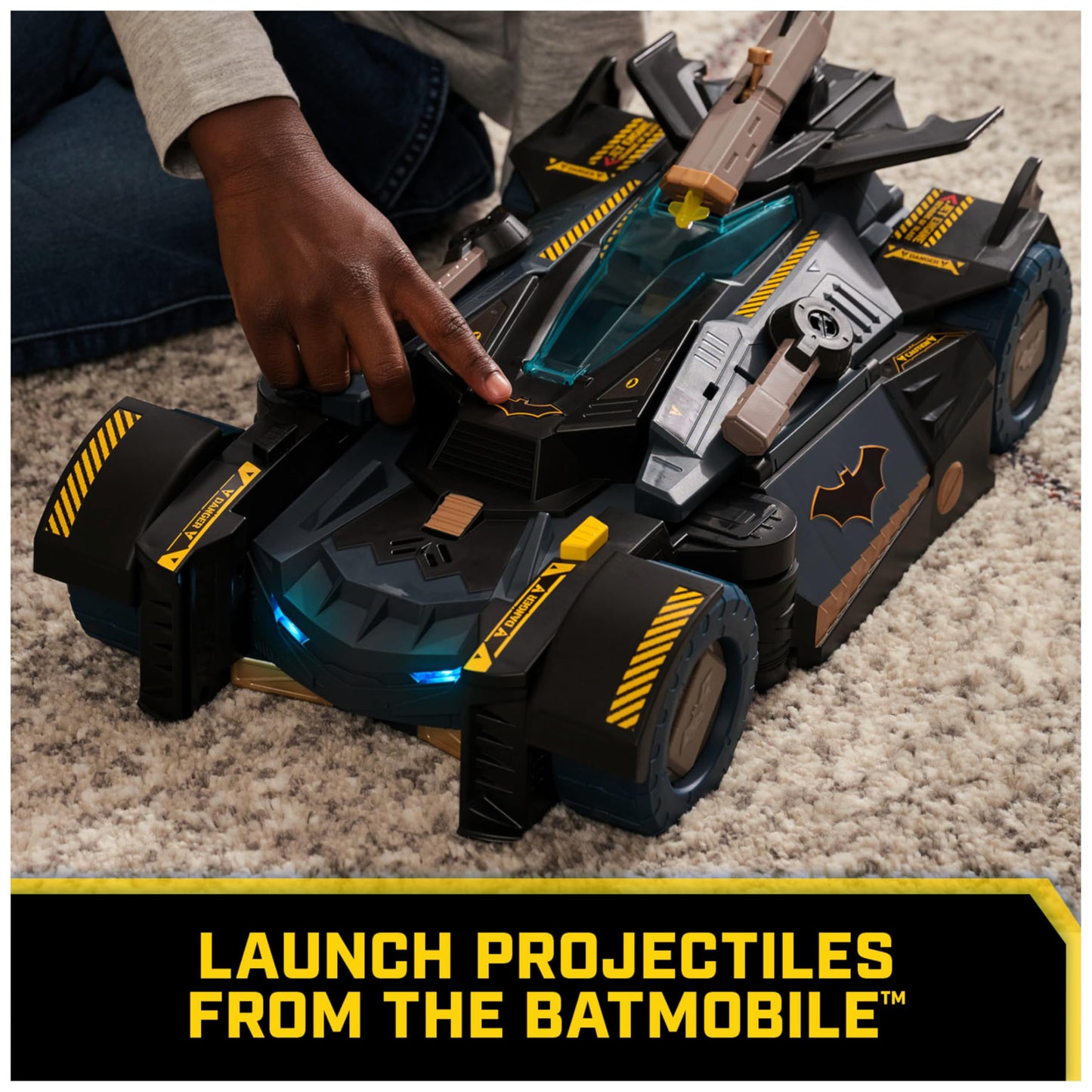 DC Batman, Ultimate Transforming Batmobile Playset, 2-in-1 Batman Playset with Exclusive Figure and Glider, Lights and Sounds, Kids Toys for Boys and Girls 4+