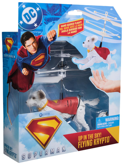 DC Comics, SUPERMAN Up in the Sky! Flying Krypto, RC Toys and Remote Control Toys for Kids, 19-cm Hovering Superdog, For Ages 4 and Up