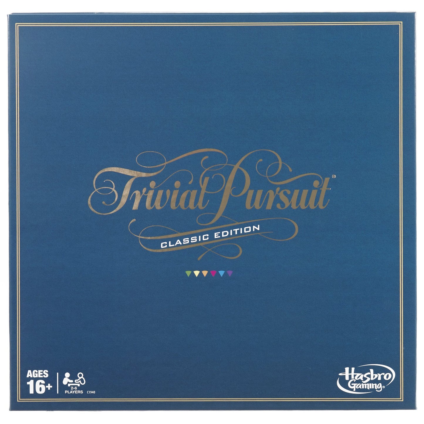 Hasbro Trivial Pursuit Classic Edition retro gameboard laid out flat, full board view