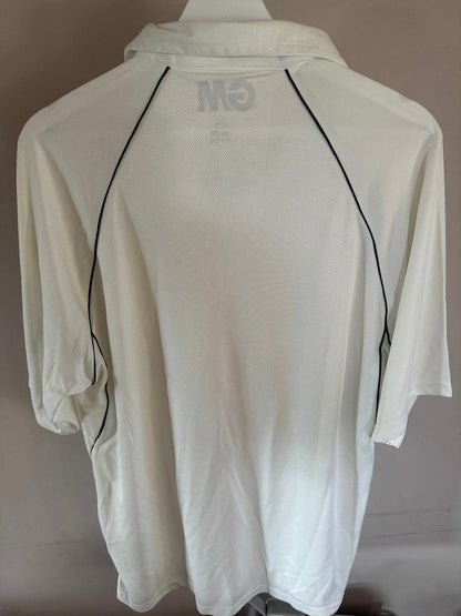 GM Gunn & Moore Cricket Premier Club Shirt Short Sleeve Green Piping Medium