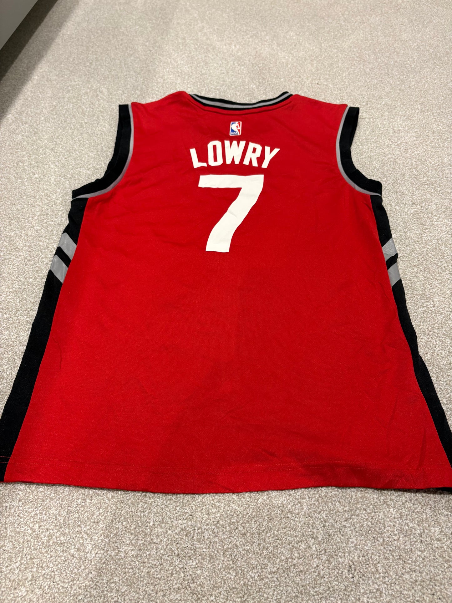NBA TORONTO RAPTORS BASKETBALL SHIRT JERSEY SIZE S ADULT #7 LOWRY ADIDAS