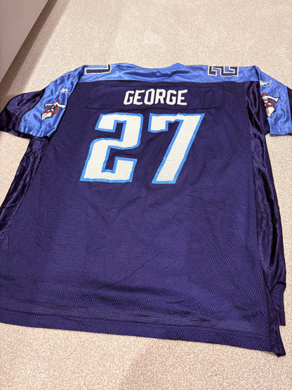 Reebok Tennessee Titans Eddie George #27 NFL Jersey Sz XL