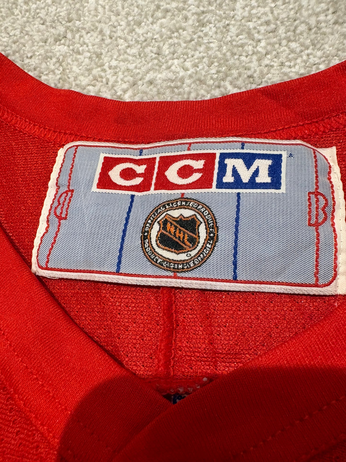 Vintage Detroit Red Wings Steve Yzerman #19 Hockey NHL CCM Jersey Size M