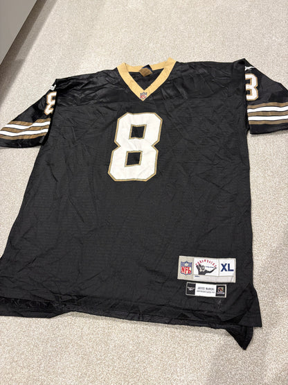 New Orleans Saints Archie Manning #8 Reebok Throwback Black Gold Jersey Sz XL 1979