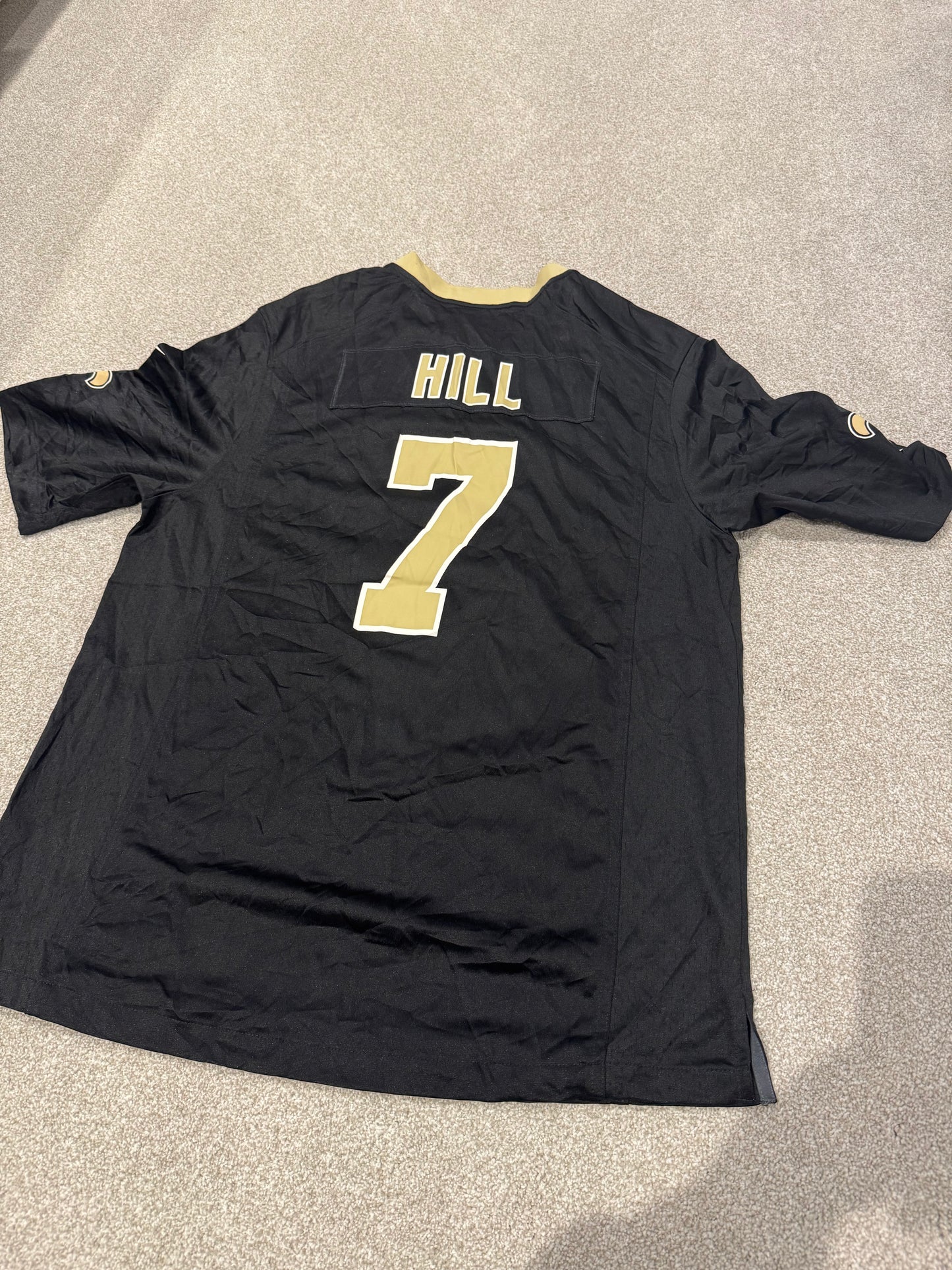 New Orleans Saints #7 Taysom Hill Black Nike Jersey XL