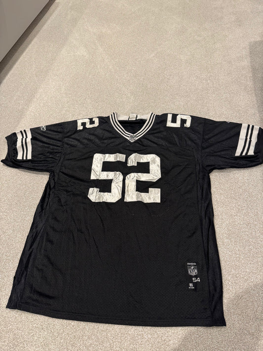 Green Bay Packers Clay Matthews #52 Sewn Reebok Black Jersey S54