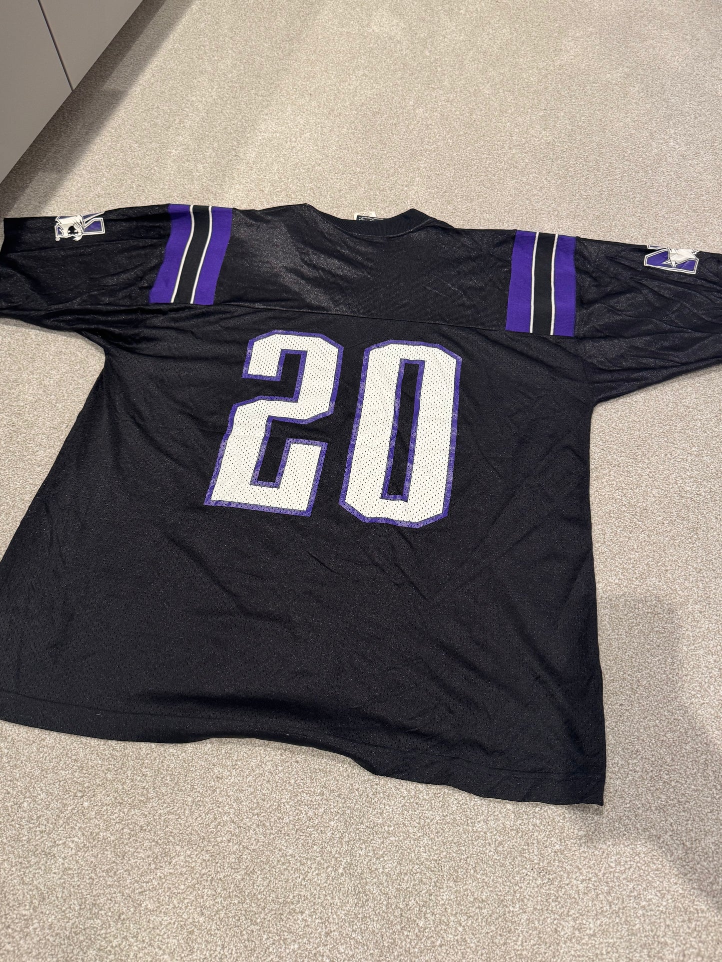 Adidas Football Jersey Northwestern Universiry Black Purple #20 Wildcats XL