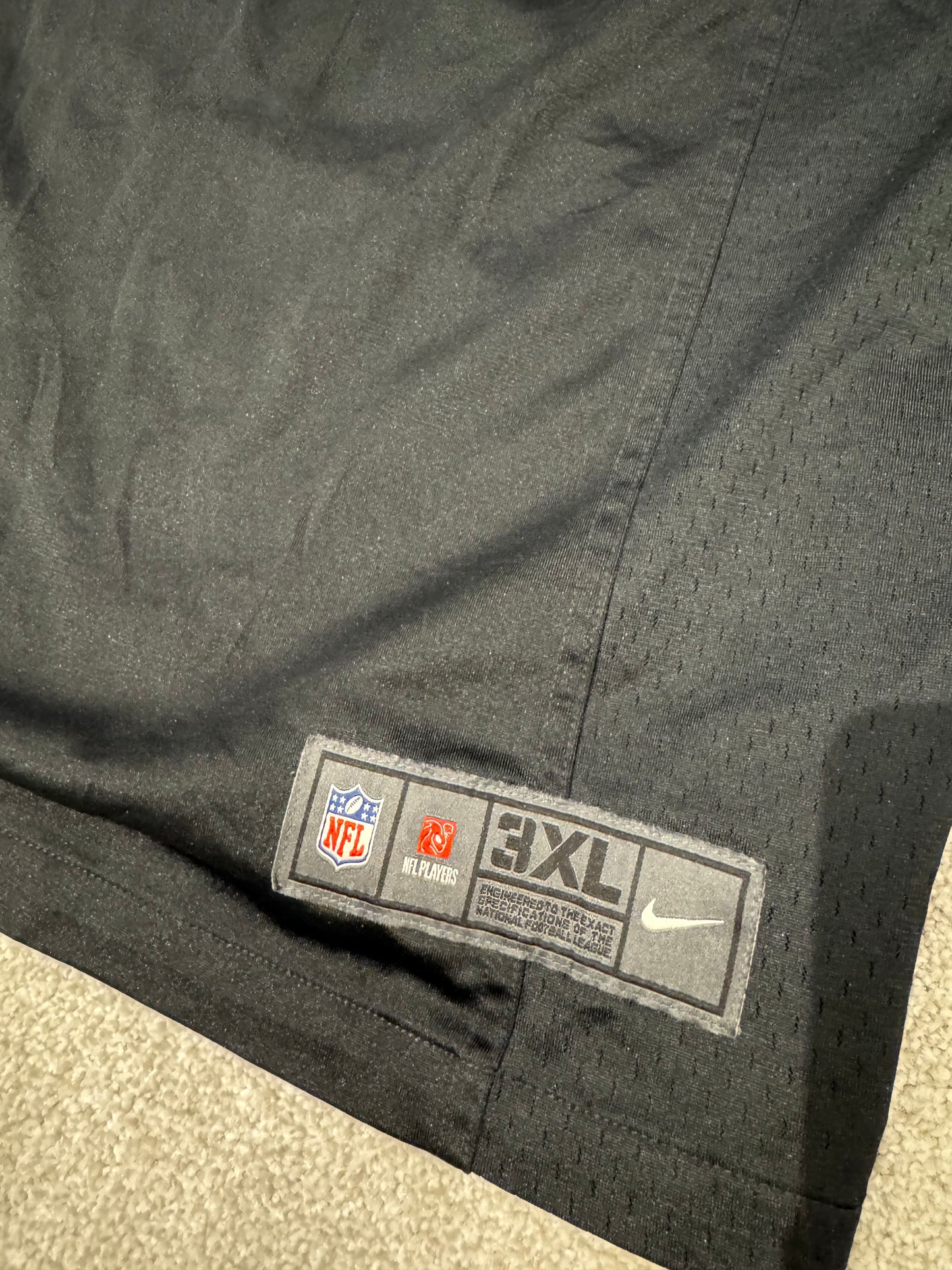 NFL Las Vegas Raiders Derek Carr #4 Nike Black Game Player Jersey Men's Size 3XL