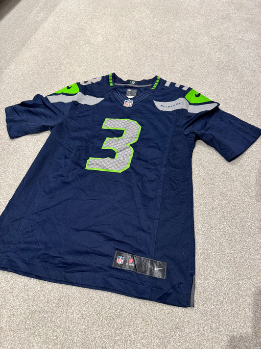 Nike NFL On Field Russell Wilson #3 Seattle Seahawks Women’s Small Jersey