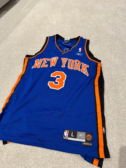 NBA New York Knicks Away Jersey #3 Stephon Marbury Size L